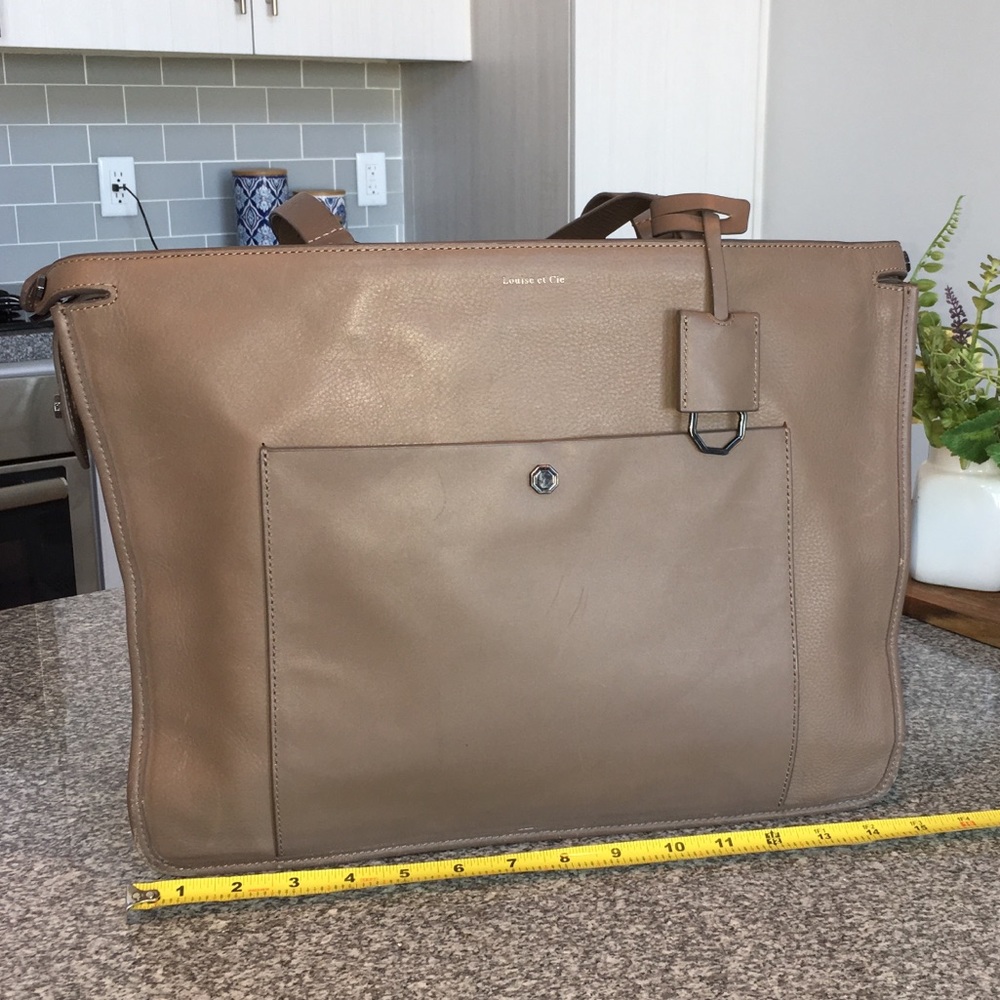 Taupe Leather Louise et Cie handbag